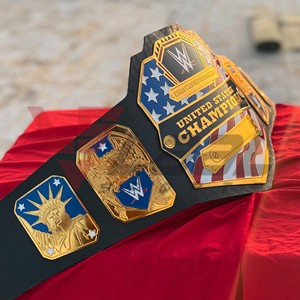 Ceintures de championnat de lutte mondiale poids lourd des États-Unis personnalisées, taille adulte, plaques en métal zinc, sangle en cuir 4 mm, titre - Product Image 3