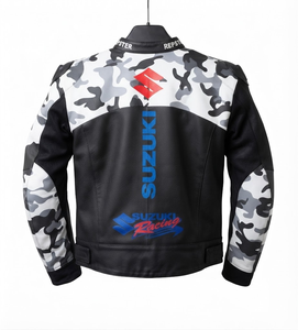 Men’s Zuzuki CE Level 2 Cowhide Leather Moto <b>Racing</b> <b>Jacket</b> Motorcycle Track Protective Riding <b>Jacket</b>/Chaqueta - Product Image 2