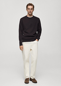 Sudadera con capucha de algodón pesado para hombre, Sudadera de cuello redondo de gran tamaño con logotipo bordado personalizado, patrón sólido, impresión Digital de invierno - Product Image 4