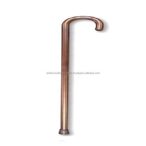 Bastón de madera Vintage de diseñador con mango de latón bastón de madera para caminar para hombres mayores - Product Image 2