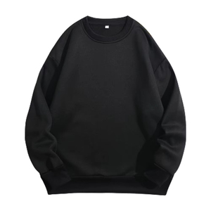 Sudadera con capucha extragrande personalizada al por mayor con logo para mujer, sudadera de forro polar bordada con cuello redondo para mujer - Product Image 2