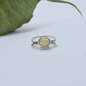 Natural Ethiopian <b>Opal</b> <b>Ring</b> 925 Sterling Silver Handmade <b>Ring</b> For Her/ Him - Product Image 1