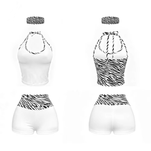 Ensemble 2 pièces personnalisé pour femme : Veste, Legging et Brassière de Sport – Tenue de Sport Complète pour l'Entraînement et la Gym – Vente en Gros - Product Image 3