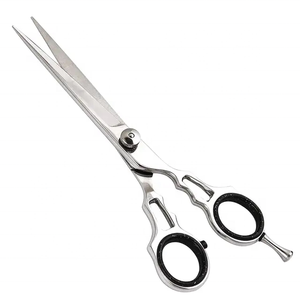 Tijeras de peluquería profesionales, hoja de acero inoxidable, punta afilada, para diestros, mango mediano, para uso de barbero, diseño personalizado - Product Image 4