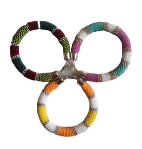 Bracelets de perles multicolores faits à la main sophistiqués nouvelle broderie de luxe à la mode élégance classique glamour - Product Image 2