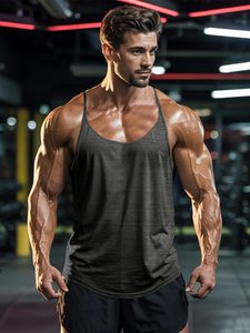 Muscle <b>Vest</b> Sleeveless Tank Top Men Summer Solid Casual Clothes 2026 Gym <b>Stringer</b> Tank Top OEM Summer High Quality Athletic Tops - Product Image 5
