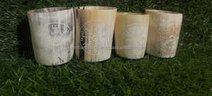 แก้วลายหมีแบบวินเทจทำมือรูปเขาสัตว์แกะสลักแบบสั้นทำด้วยมือทำจากธรรมชาติสไตล์สัตว์โบราณออกแบบได้ตามที่ต้องการ - Product Image 2