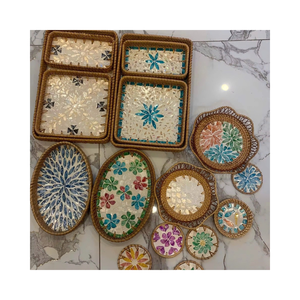ถาดหวายสานงานฝีมือขายส่ง สำหรับตลาดของขวัญและของตกแต่งระดับพรีเมียม - Product Image 5