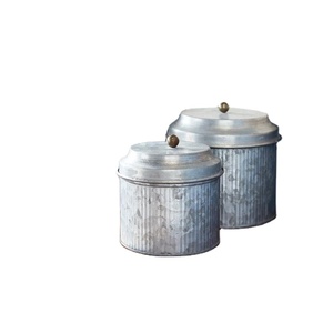 Metal Kitchen <b>Storage</b> Canister with Lid Bread <b>Bin</b> Tea Coffee Sugar Jar for Modern Kitchen - Product Image 3