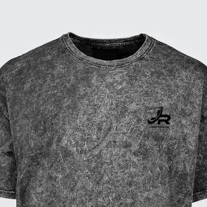 T-shirt en coton délavé à l'acide de style streetwear surdimensionné fabriqué au Pakistan, tissu doux et respirant, pour un usage quotidien décontracté - Product Image 4