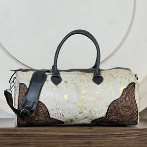 Super September Designer <b>Travel</b> Duffel <b>Bag</b> Hand Tooled Leather Business Outdoor Weekender <b>Bag</b> Genuine Cowhide Leather <b>Travel</b> <b>Bag</b> - Product Image 4