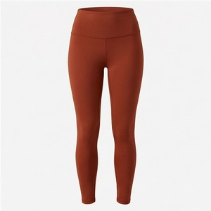High Quality Elastic Waist Spandex Nylon High Rise Leggings For Womens Gym Fitness Training Gear With Customized Color - Product Image 1
