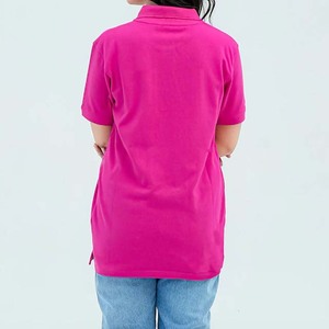Camiseta Casual de Mujer con Diseño de Logotipo Personalizado, Manga Corta, Color Sólido, Tejido de Punto, 100% Algodón, Color Rosa - Product Image 5