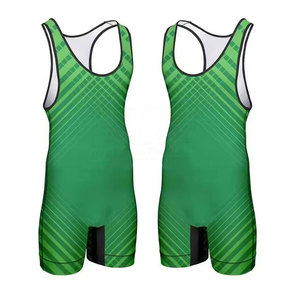 Nouveau design très demandé : Maillot de lutte en Spandex/Polyester avec logo personnalisé sur le devant, séchage rapide et respirant, équipement pour hommes - Product Image 1