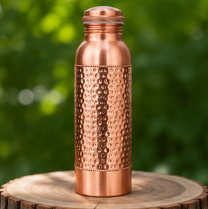 Bouteille élégante en cuivre pur martelé, étanche, avec design traditionnel chinois, idéale pour les voyages - Product Image 1