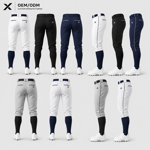 X Baseball Softball <b>Knicker</b> Style Printed Pants Unisex Fitted Moisture Wicking Breathable Quick Dry Elastic Waist Polyester - Product Image 2