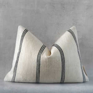 Housse de coussin rayée en laine faite à la main, style bohème Kilim, décorative, 20x20, pour canapé - Product Image 6