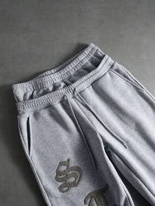 Conjunto de sudadera con capucha y pantalones deportivos estilo urbano para hombre, 2 piezas - Cintura doble - Cintura con cordón, dobladillo con cremallera, cintura doble - Product Image 5