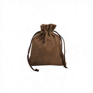 Sacchetto regalo Iln 15x20 cm marrone caffè con coulisse per regali - Product Image 2