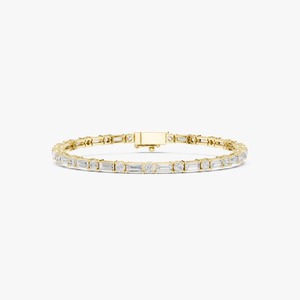 Bracelet en or plaqué diamant de qualité supérieure cultivé en laboratoire pour femmes, certifié IGI, bijoux de luxe au prix d'exportation - Product Image 2