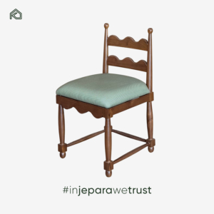 Chaise de salle à manger ergonomique en teck massif de qualité supérieure, écologique, imperméable, avec revêtement en lin, pour appartement moderne et salle de bain - Product Image 2