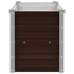 Jardinière surélevée durable en acier galvanisé marron, 39,4 x 15,7 x 17,7 po - Product Image 4