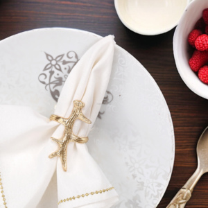 Vente chaude doré en forme de corne rond de serviette en métal cercle boucle de serviette décoration de table rond de serviette en gros quantité en vrac pas cher - Product Image 3