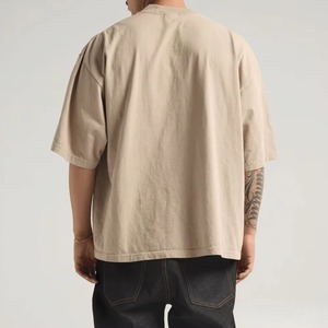 เสื้อยืดเปล่าผ้าฝ้ายแท้ 100% พรีเมียม ทรงโอเวอร์ไซส์ สไตล์สตรีทแวร์ รับผลิตแบบ OEM ODM ขายส่งจากโรงงาน - Product Image 3