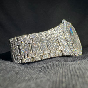 Reloj de Lujo con Cristales de Cuarzo Cuadrados para Hombre, Resistente al Agua, Correa de Acero Inoxidable de Alta Calidad, Estilo Iced - Product Image 1