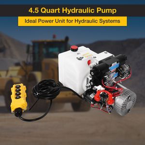 Unité hydraulique 12V DC 4,5 litres à double action et double solénoïde pour pompe de remorque - Product Image 2