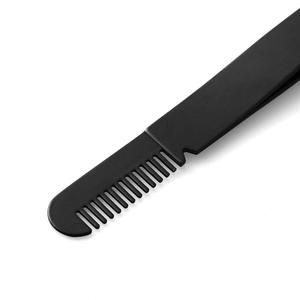 Pince à épiler professionnelle à pointe inclinée en acier inoxydable réutilisable, outil de précision pour l'épilation des sourcils et le soin du visage - Product Image 4
