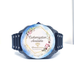 Reloj Inteligente Redondo de Acero Inoxidable para Mujer con Gemas, Personalización Disponible, Reloj de Joyería de Moda - Product Image 3
