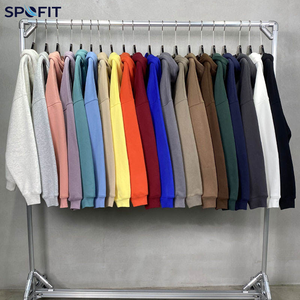 Free Samples Embroidered 100% Cotton Regular Sleeve <b>Zip</b>-<b>Up</b> Lined Fleece 300g Men's <b>Cropped</b> Pullover <b>Hoodie</b> High Quality - Product Image 3