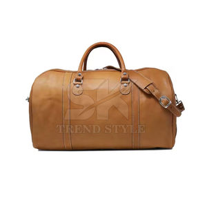 Bolsa de Viaje de Cuero Genuino para Hombre, Marca Famosa, Color Vino Tinto, Piel de Vaca Natural Lisa, Estilo Moderno - Product Image 3
