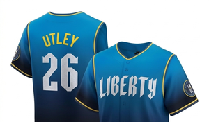 Camiseta de Béisbol para Hombre Liberty, Cuello en V, Manga Corta, 100% Poliéster, Transpirable, Diseño Frontal con Nombre del Equipo Serigrafiado - Product Image 6