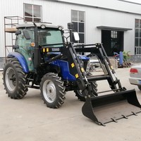 Tracteur agricole 90 CV 4x4 avec moteur Weichai, transmission automatique, pompe et chargeur frontal
