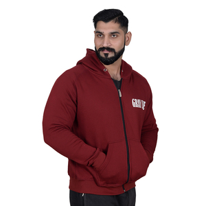 Sudadera con capucha de forro polar transpirable de algodón 100% de punto con cremallera OEM, de peso pesado para invierno, estilo urbano personalizado para hombre - Product Image 5