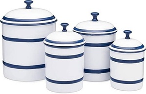 Lot de 3 boîtes métalliques classiques de style ferme pour comptoir de cuisine, idéales pour le stockage du sucre, du café et du thé - Product Image 5