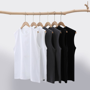 เสื้อกล้ามผู้ชาย OEM ผ้าฝ้ายแท้ 230 กรัม ทรงหลวม ใส่สบาย เหมาะสำหรับฤดูร้อน ออกกำลังกาย หรือใส่เป็นเสื้อซับใน ระบายอากาศได้ดี - Product Image 1
