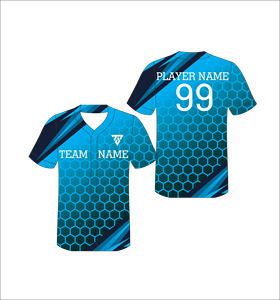 เสื้อเบสบอลแบบกำหนดเอง คอวี แขนสั้น ผ้าโพลีเอสเตอร์ซับเหงื่อ ระบายอากาศได้ดี สำหรับผู้ใหญ่ ทั้งชายและหญิง พิมพ์ชื่อทีม - Product Image 1