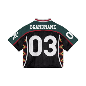 Custom American Football Jersey Silk Screen Printed Mesh T-Shirt Front Flame <b>Star</b> <b>Design</b> Heavyweight Breathable Eco-Friendly - Product Image 6