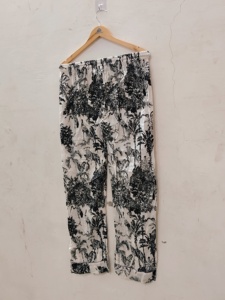 Ensemble de pyjama en coton pour femmes, col mandarin, manches longues, imprimé à pois, pantalon long, coupe régulière, toutes saisons, vêtements de nuit décontractés - Product Image 3