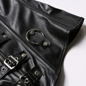 Women's High Quality Breathable Leather Corset Waist Trainer Shaper Medium Gothic Style Customizable Options Sports Use - Product Image 5