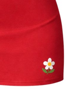 ชุดเซ็ตเสื้อครอปสีแดงและกระโปรงสั้นสำหรับผู้หญิง ออกแบบโดยผู้ผลิต ชุดออกกำลังกายแบบสองชิ้น เสื้อชั้นในกีฬาแบบไม่มีแขน เหมาะสำหรับโยคะ ฟิตเนส ชุดลำลองฤดูร้อน - Product Image 6