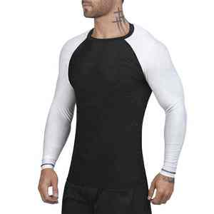 Camisetas de Compresión Ecológicas para Hombre, para Gimnasio y Fitness, de Poliéster y Algodón, de Secado Rápido, Transpirables, de Manga Larga, Tallas y Colores Personalizables - Product Image 1