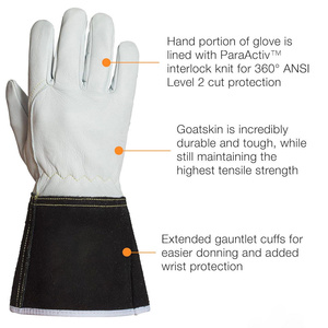 Guantes de Soldadura TIG JNM de Cuero de Vacuno y Piel de Cabra con Forro Activo, Protección para las Manos con Altos Estándares de Seguridad - Product Image 4