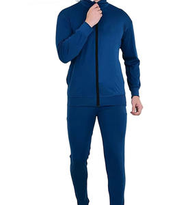 Conjunto Deportivo para Hombre, Color Azul Verde Azulado, Corte Ajustado, Chaqueta con Cierre Completo y Pantalones, Ropa Deportiva Profesional de 250 GSM - Product Image 3