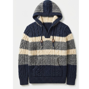 Sweat à capuche d'hiver pour homme en coton jersey tricoté haute densité, écologique, imperméable, avec impression numérique personnalisée en usine et délavage à l'acide - Product Image 4