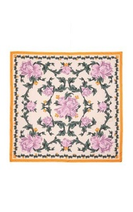 Luxury Floral Silk Scarf for Women and Girls Vintage Rose Print Square Head Scarf Fashion Hair Neck Bandana Casual Wear Gifting - Product Image 1