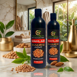 Shampoo Herbal Mahlab pour cheveux secs, réparation, hydratation et soin des cheveux pour un aspect sain, soutien naturel - Product Image 1